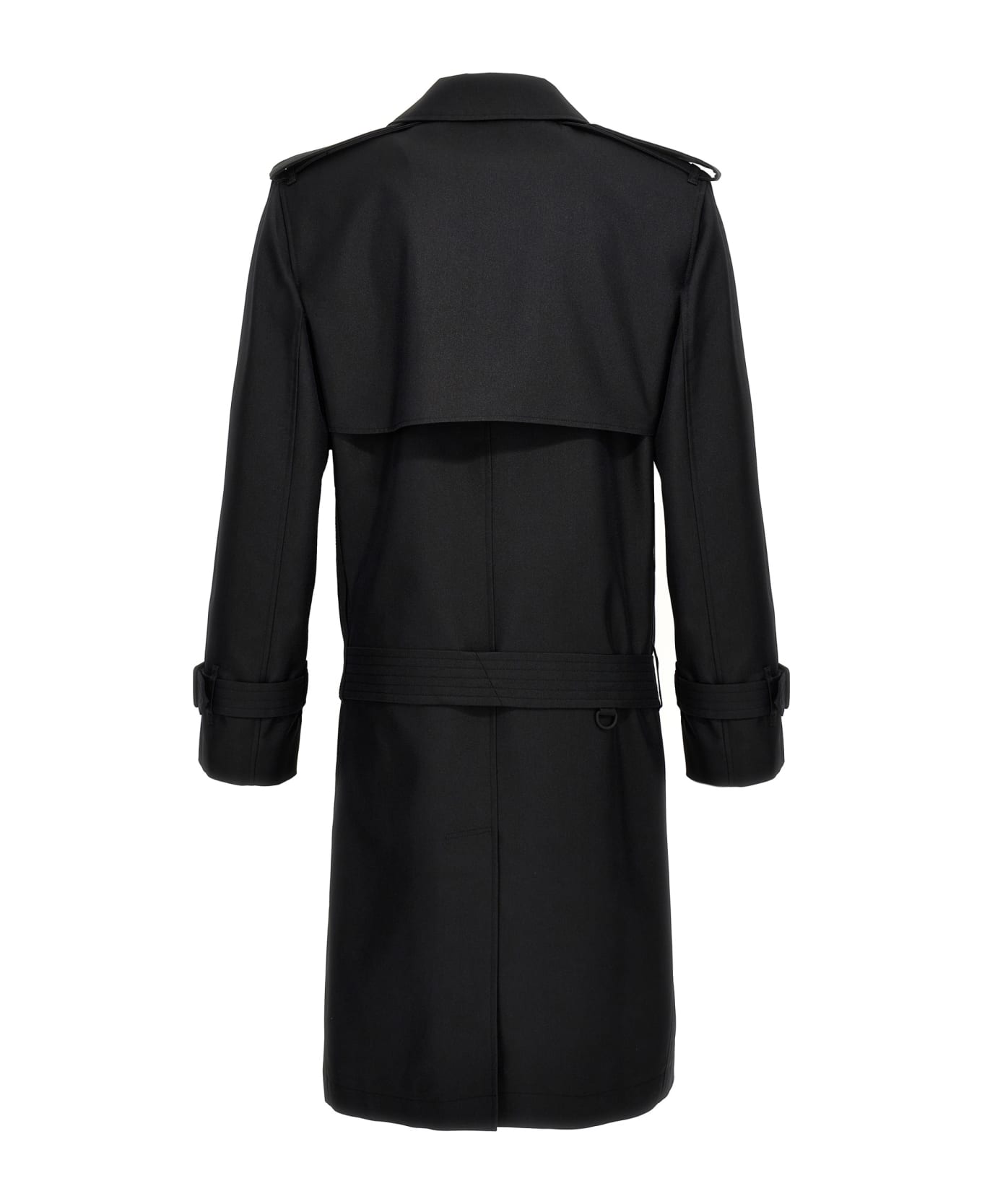 Burberry Double-breasted Long Trench Coat - Black