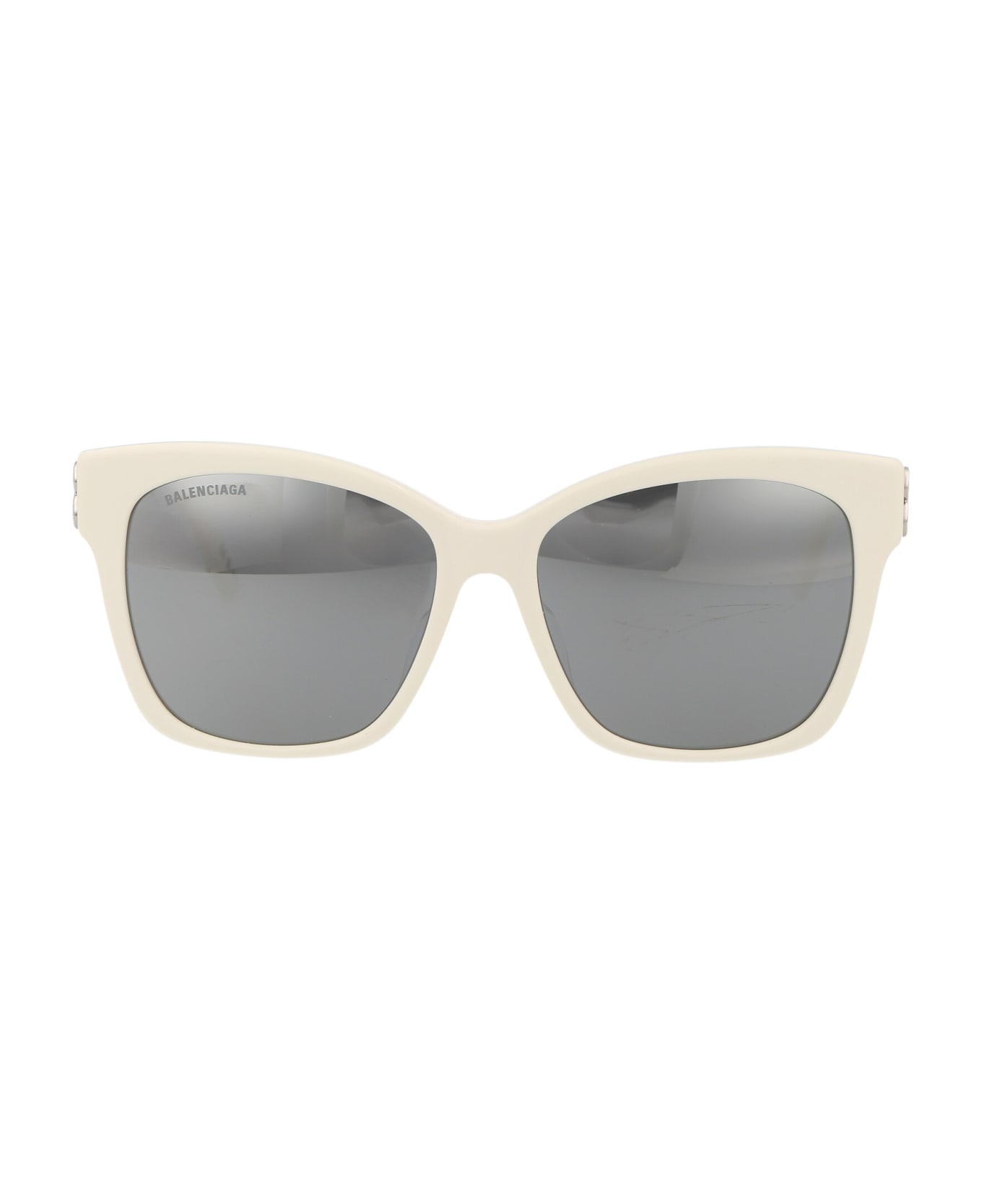 Balenciaga Eyewear Bb0102sa Sunglasses - 016 WHITE SILVER SILVER