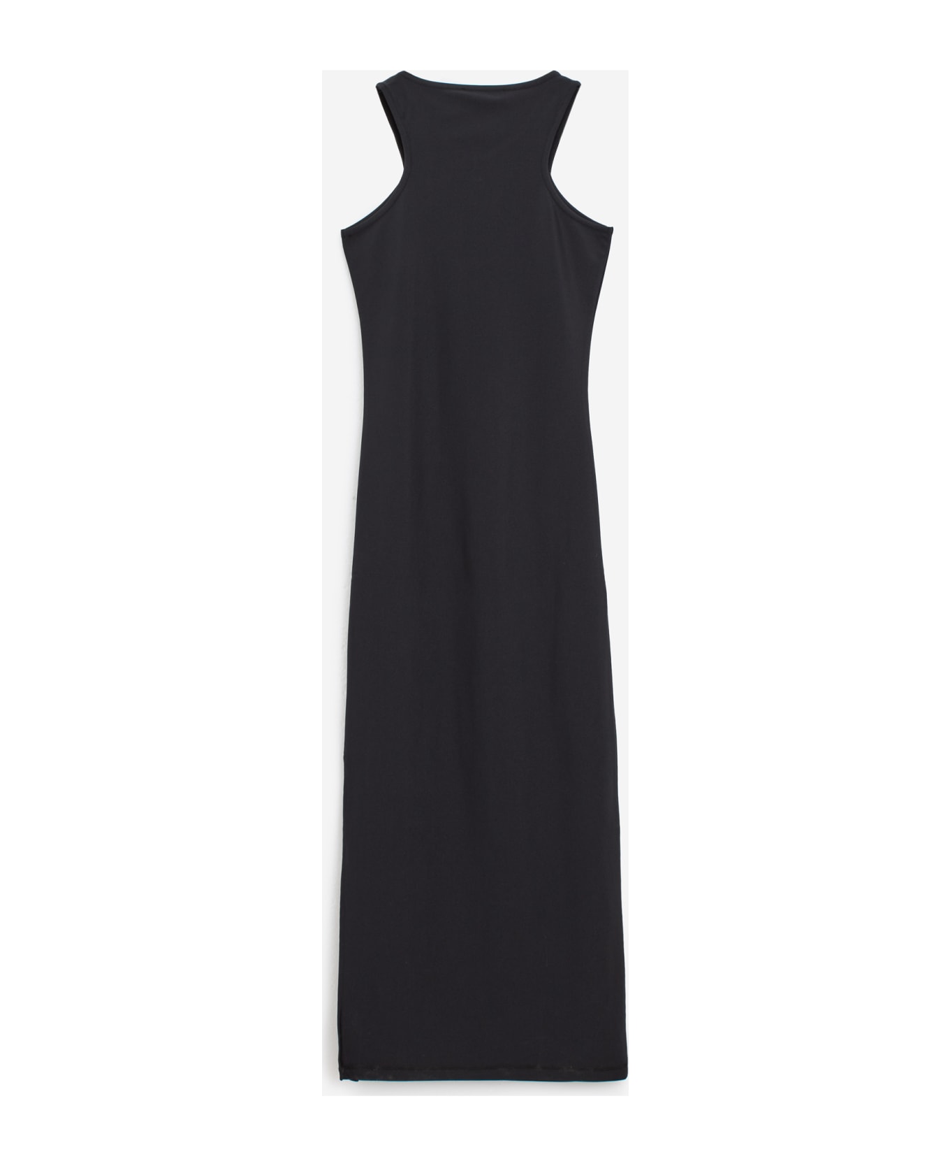 Coperni Logo Plaque Side Slit Midi Dress - black ワンピース＆ドレス