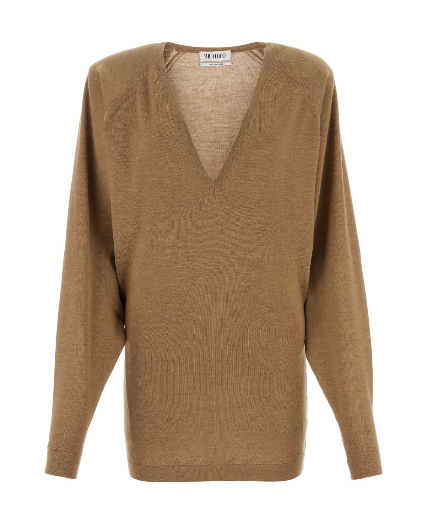 The Attico Camel Wool Bequiri Sweater - CAMEL