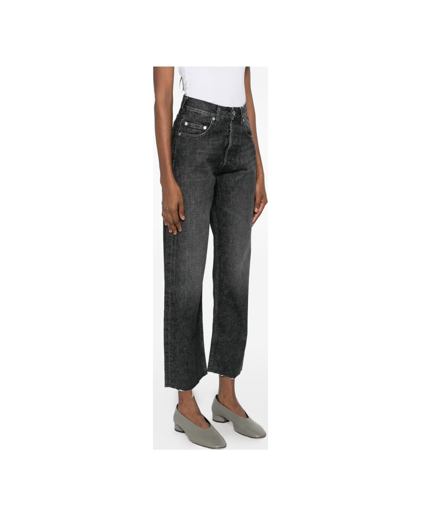 Maison Margiela Frayed Straight-leg Jeans - Grey