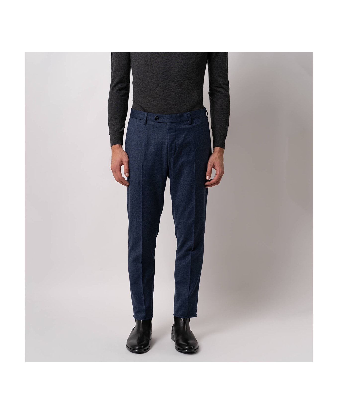 Larusmiani Velvet Trousers Howard Pants - Blue