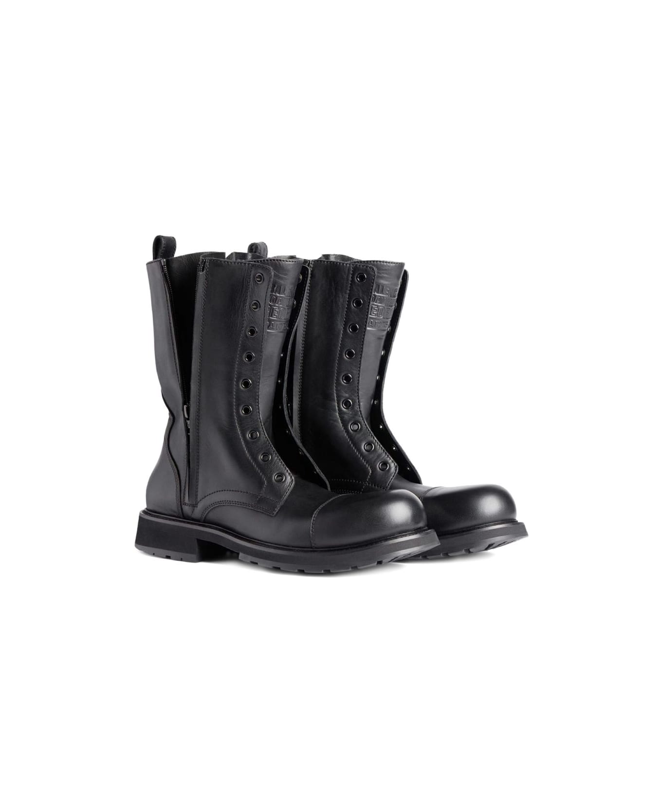 Balenciaga Truck Leather Boots - Black