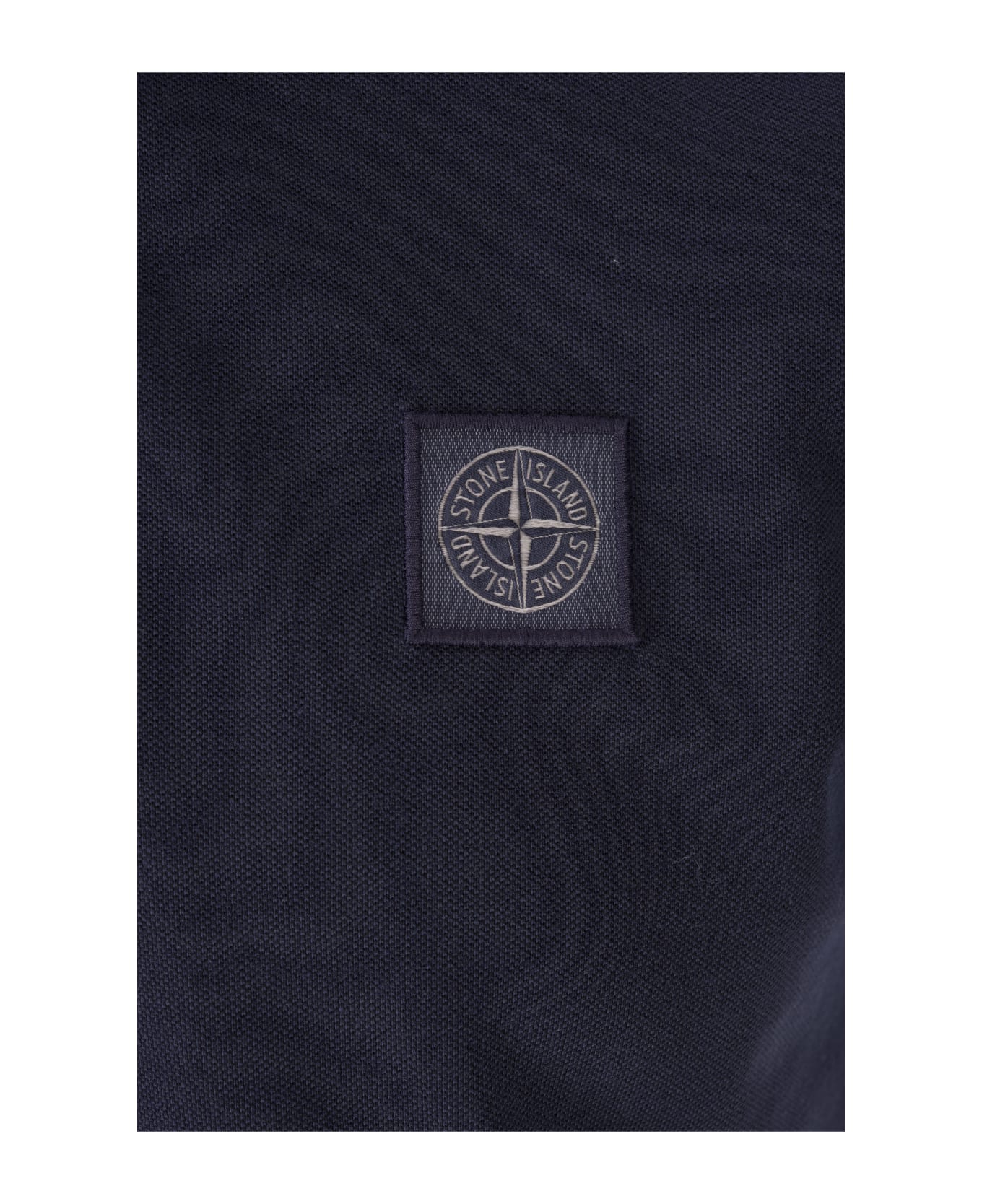Stone Island Navy Blue Pigment Dyed Slim Fit Polo Shirt - Blue ポロシャツ
