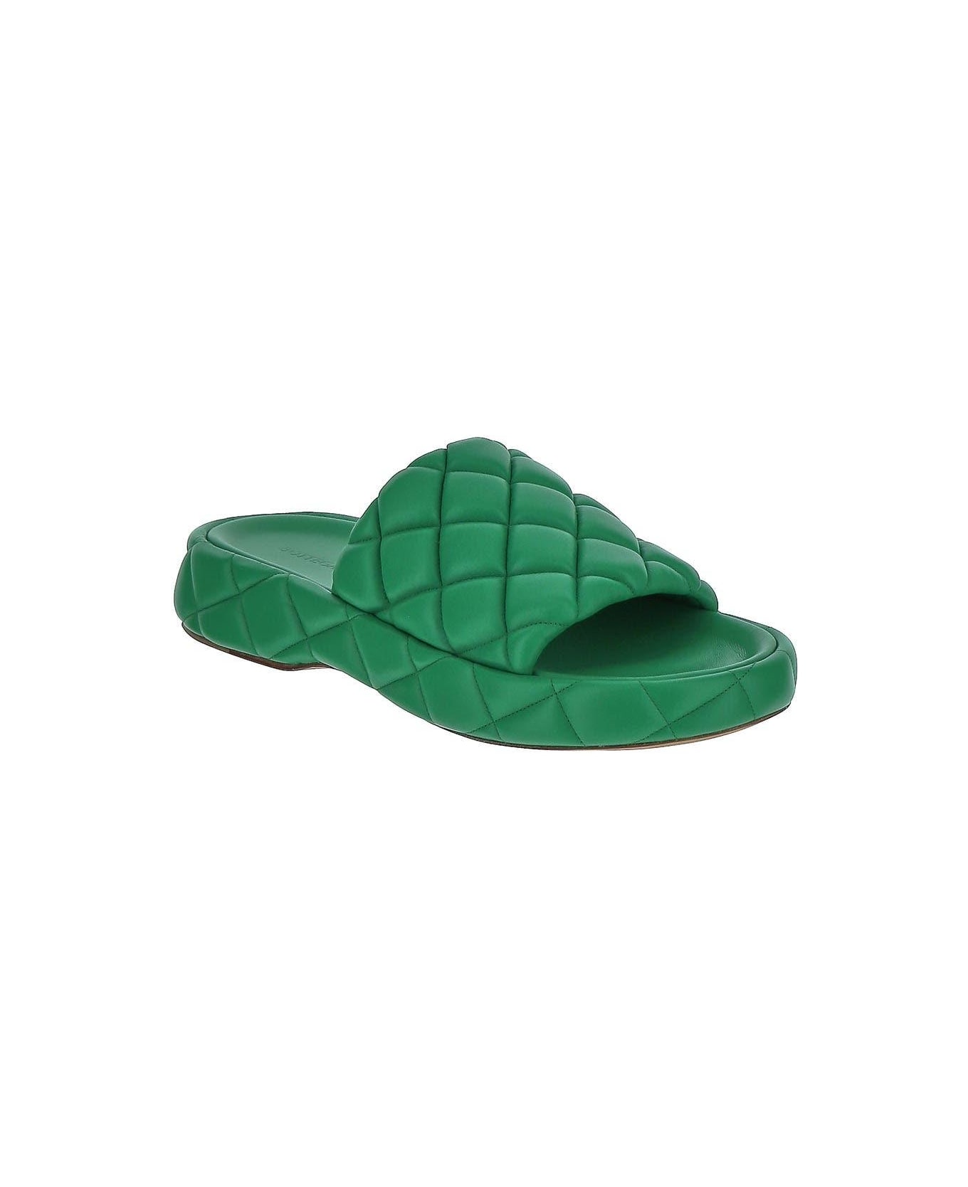 Bottega Veneta Parakeet Slides - Green