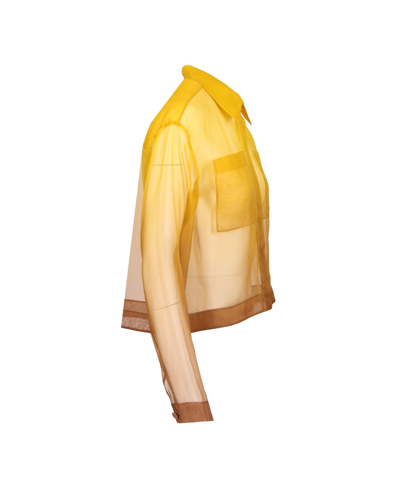 Davina Short Shirt Degrade' Silk Organza - Thumbnail 4