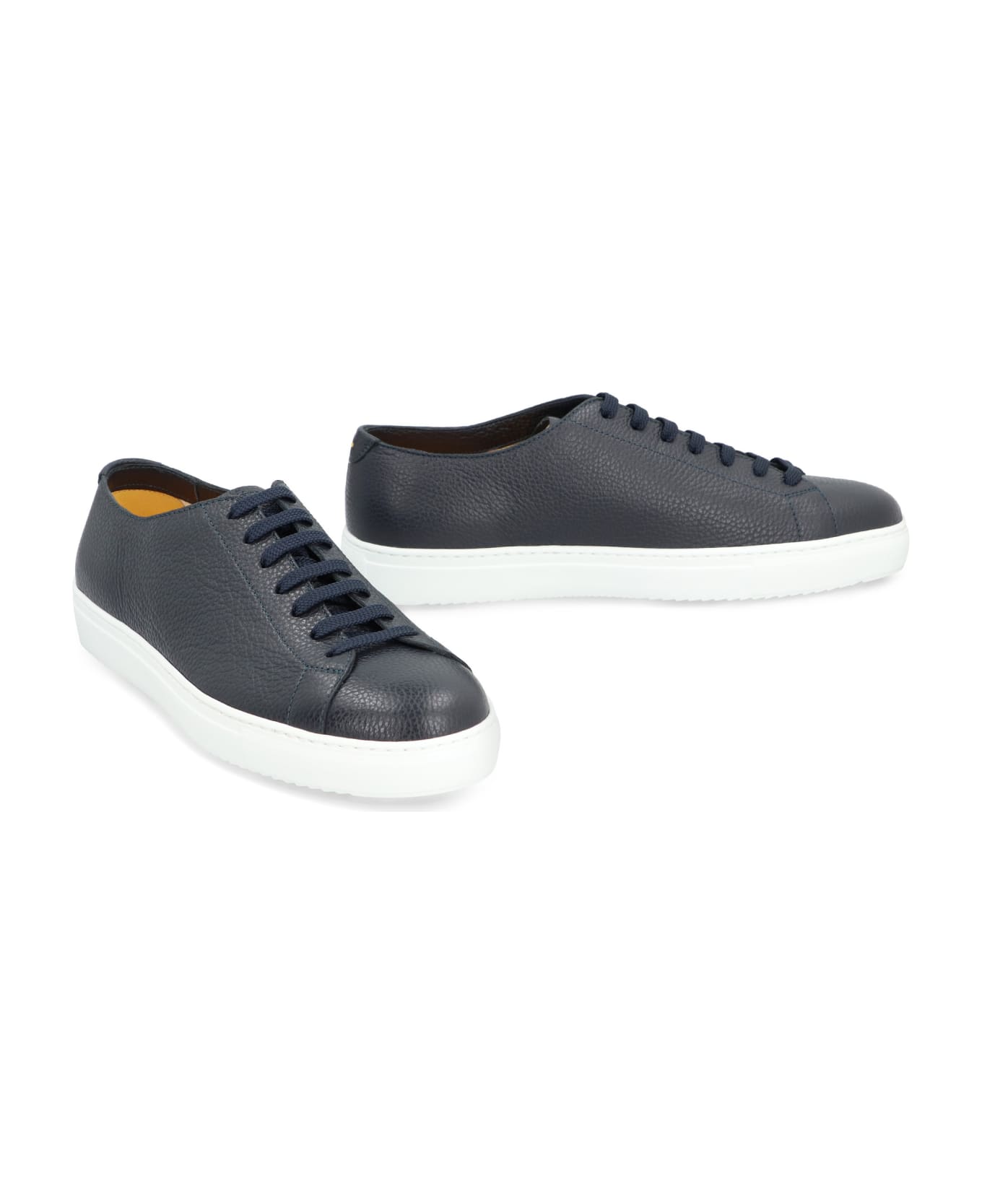 Doucal's Leather Low-top Sneakers - blue