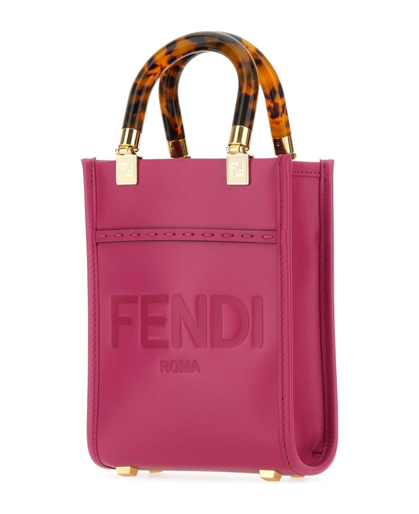 Fendi Fuchsia Leather Mini Sunshine Handbag - CICLAMINOPILAROS