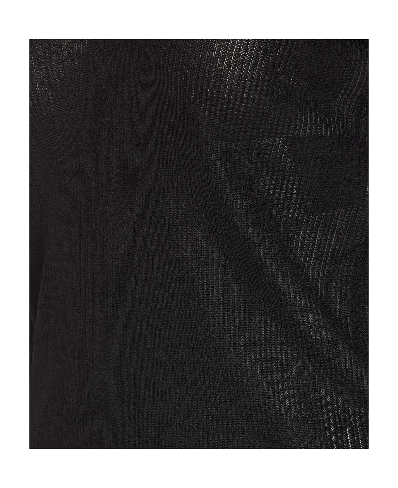 Tom Ford Sheer Fine-ribbed Top - Black