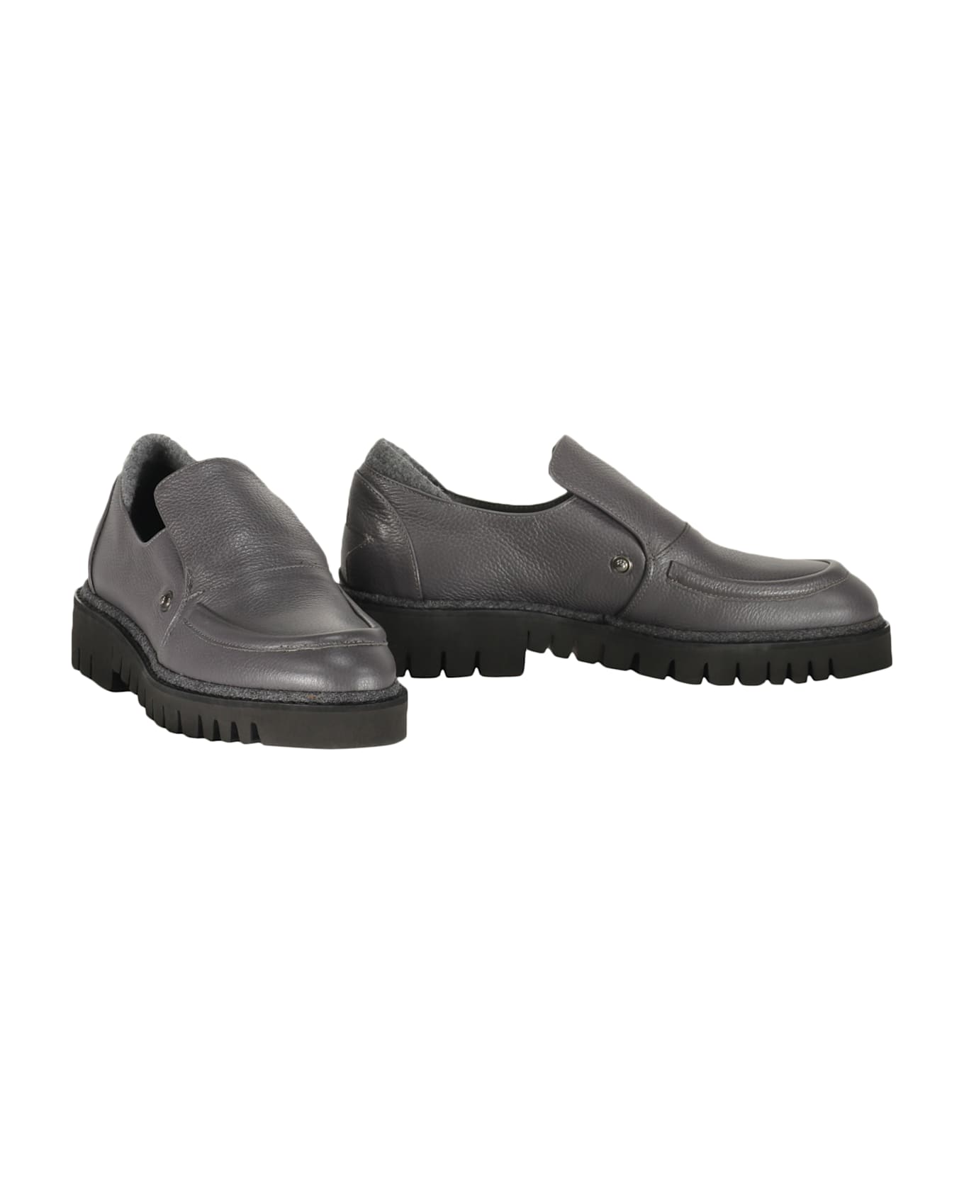 Lorena Antoniazzi Leather Loafers - grey