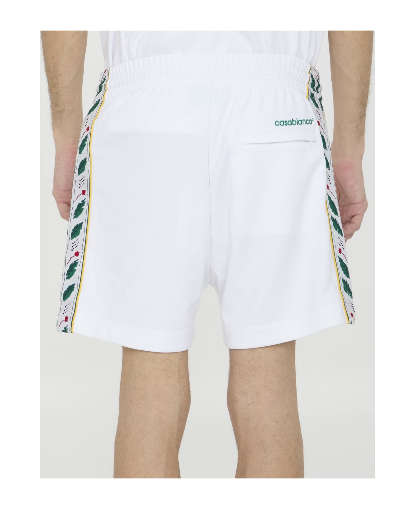 Casablanca Laurel Track Shorts - WHITE