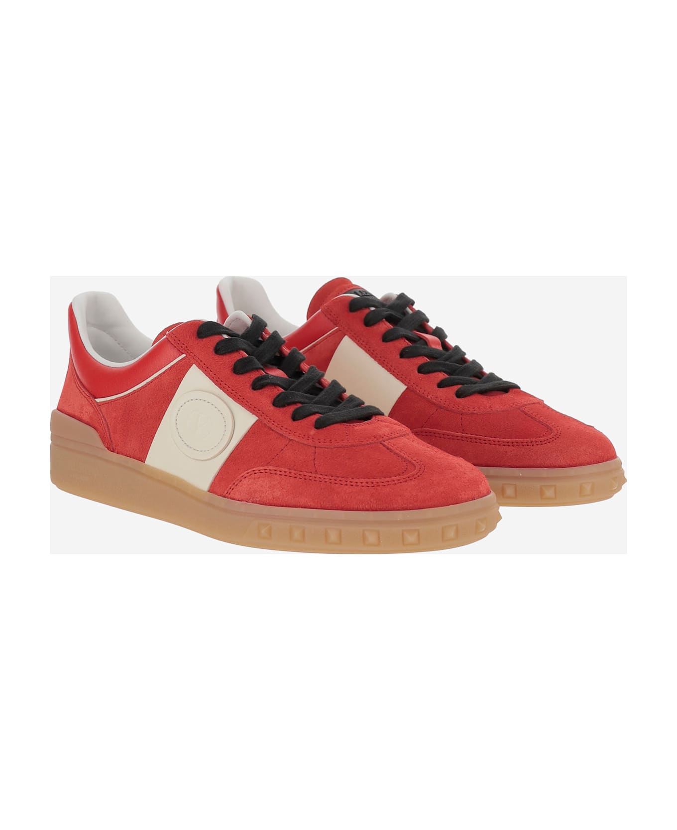 Valentino Garavani Upvillage Leather Low Top Sneaker - Red