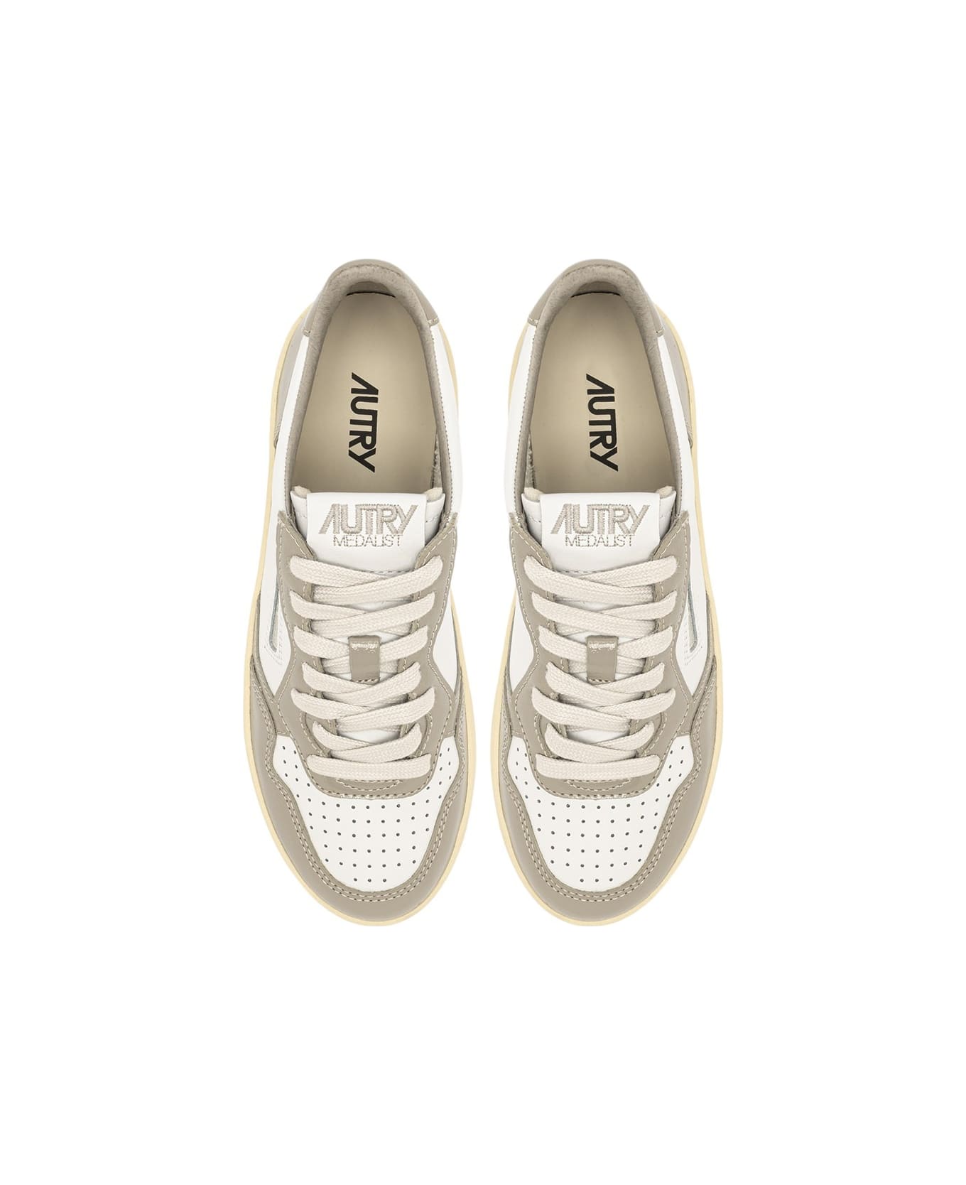 Autry Platform Low Lea Pat Wht Pltaupe - Wht Pltaupe