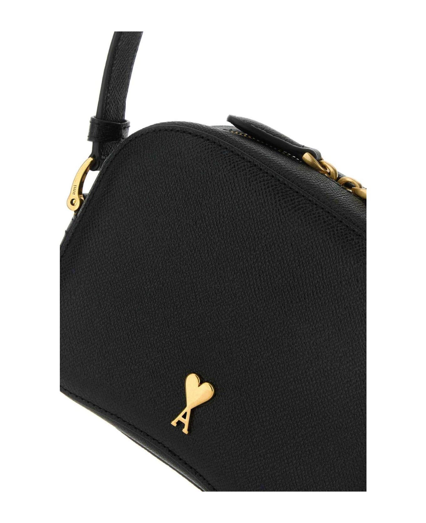 Ami Alexandre Mattiussi Logo Plaque Zipped Handbag - BLACK