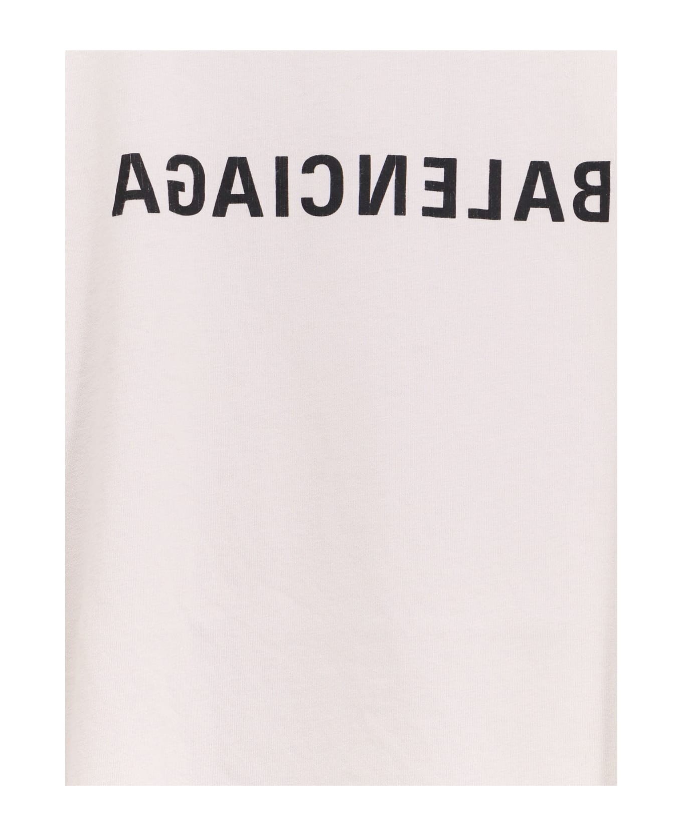 Balenciaga Cotton T-shirt With Frontal Logo - Grey