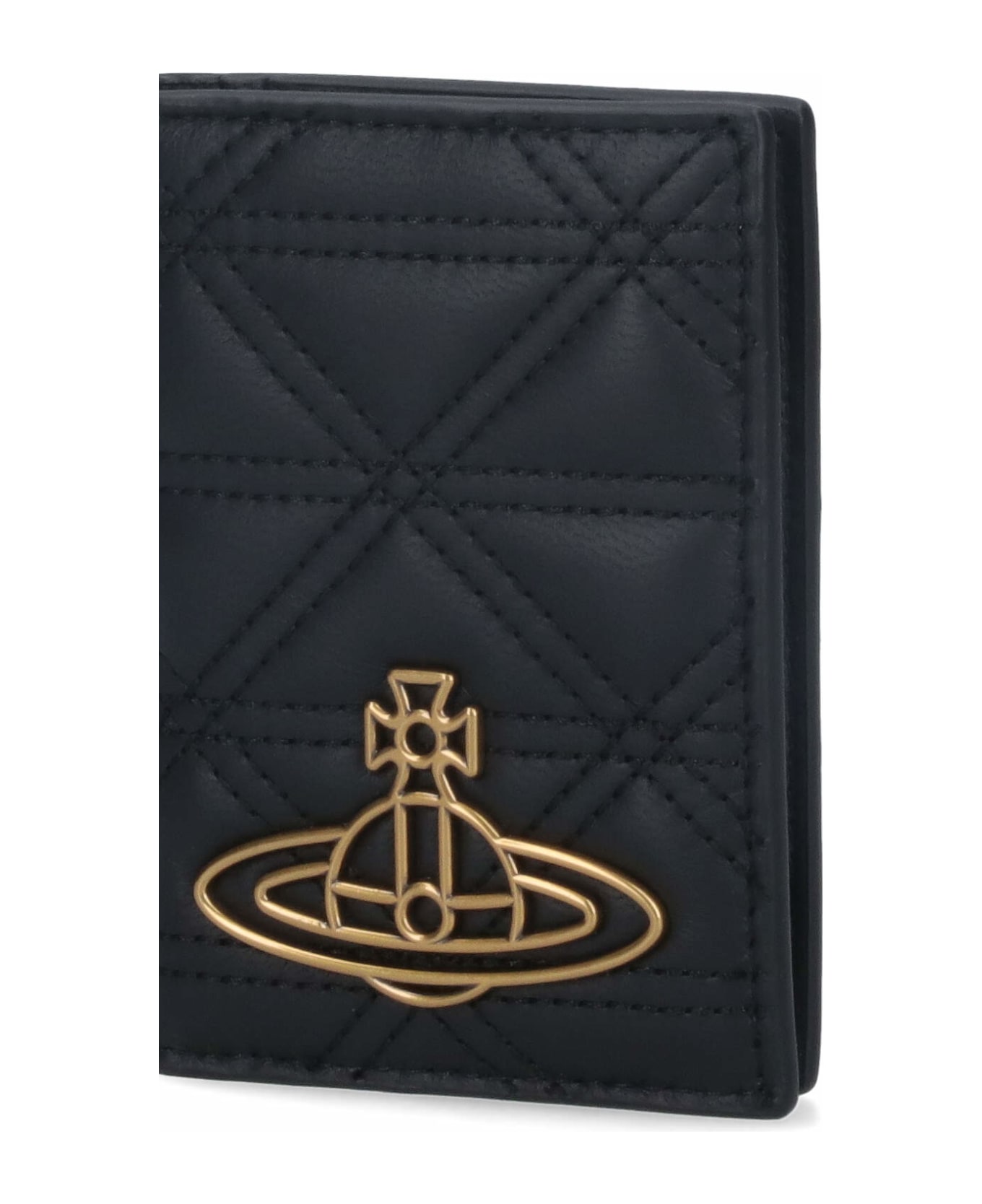 Vivienne Westwood Bifold "orb" Wallet - Black  