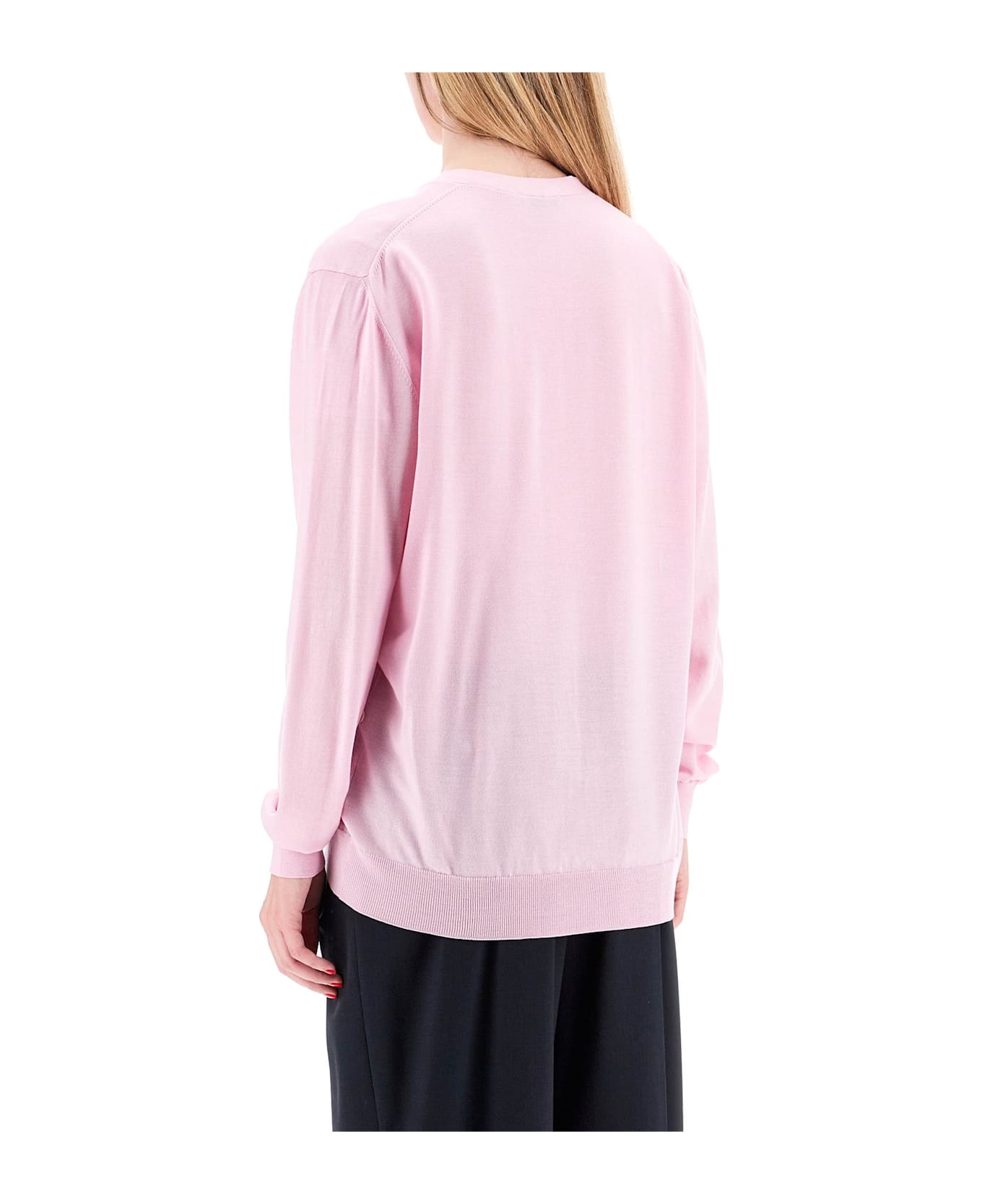 Mrz Lightweight Wool Cardigan - Pink