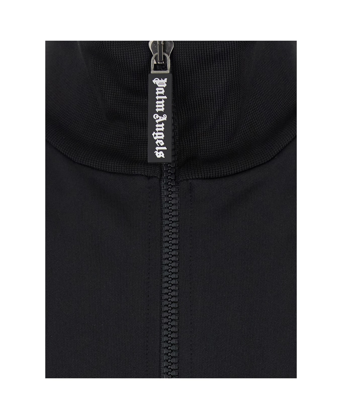 Palm Angels Sweatshirt With Lettering Logo Printed On The Back - BLACK