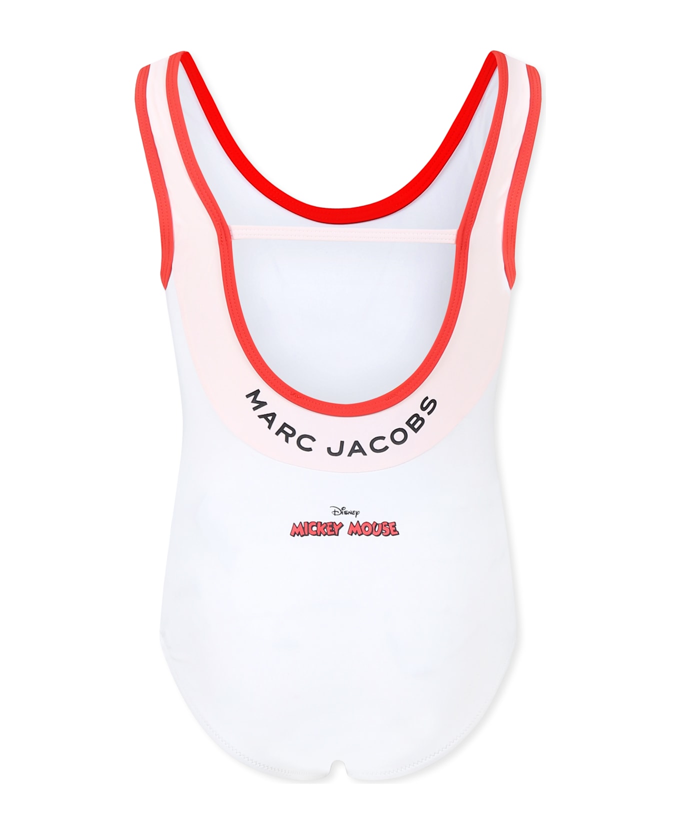 Little Marc Jacobs White Swimsuit For Girl With Mickey Mouse - White