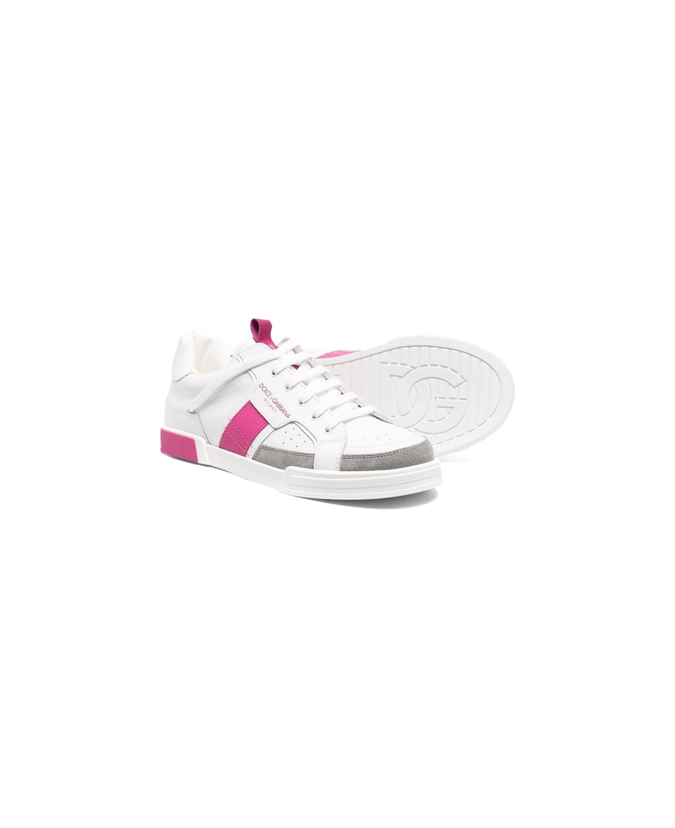 Dolce & Gabbana Low Lace-up Sneaker - WHITE