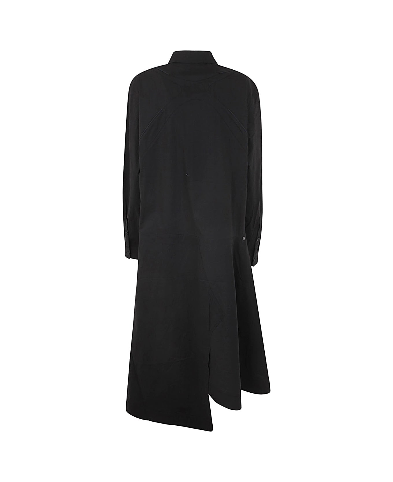 Y-3 Long Sleeves Polo Neck Midi Dress - Black ワンピース＆ドレス
