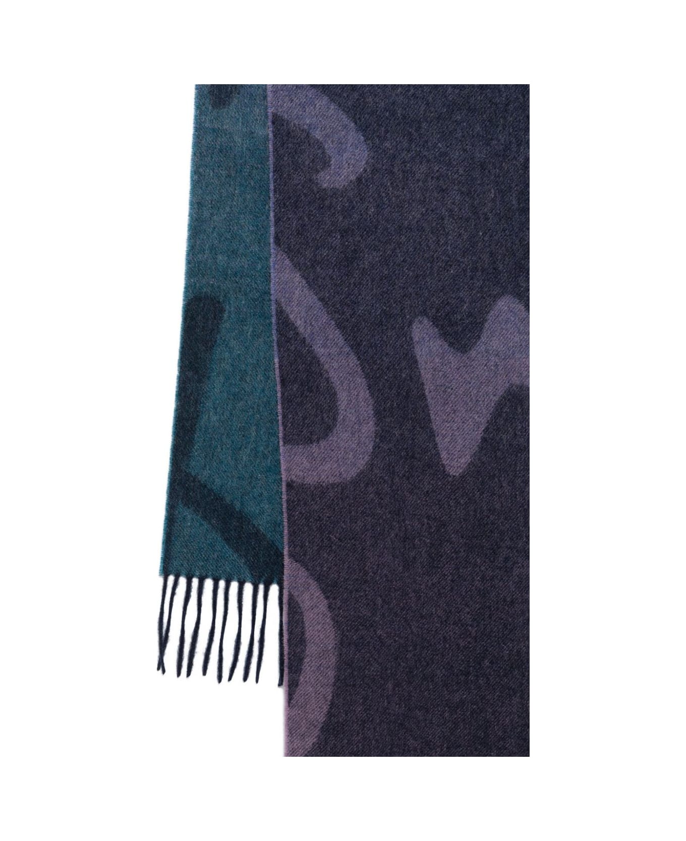 Paul Smith Wool And Cashmere Scarf - Blue