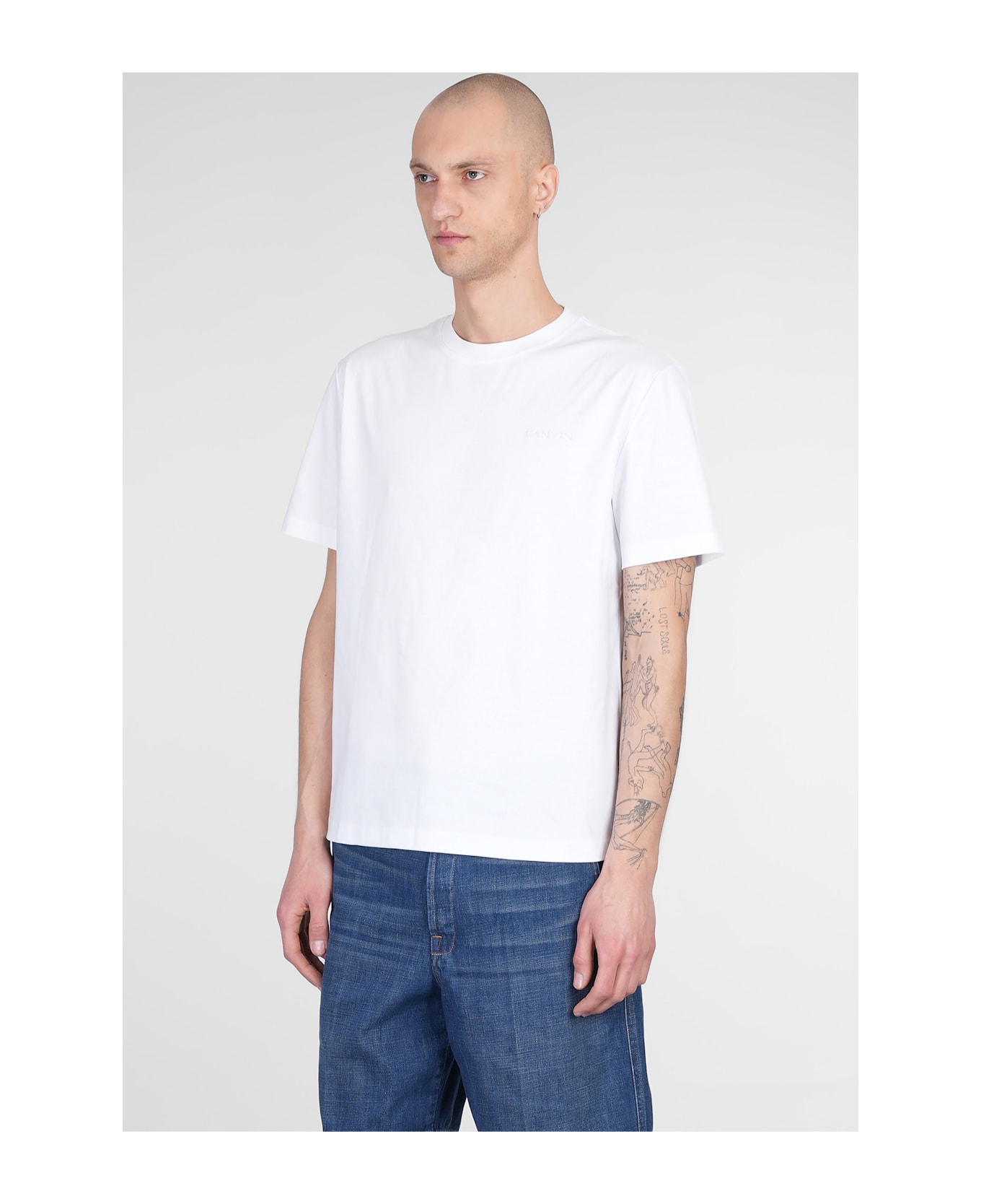 Lanvin T-shirt In White Cotton - white
