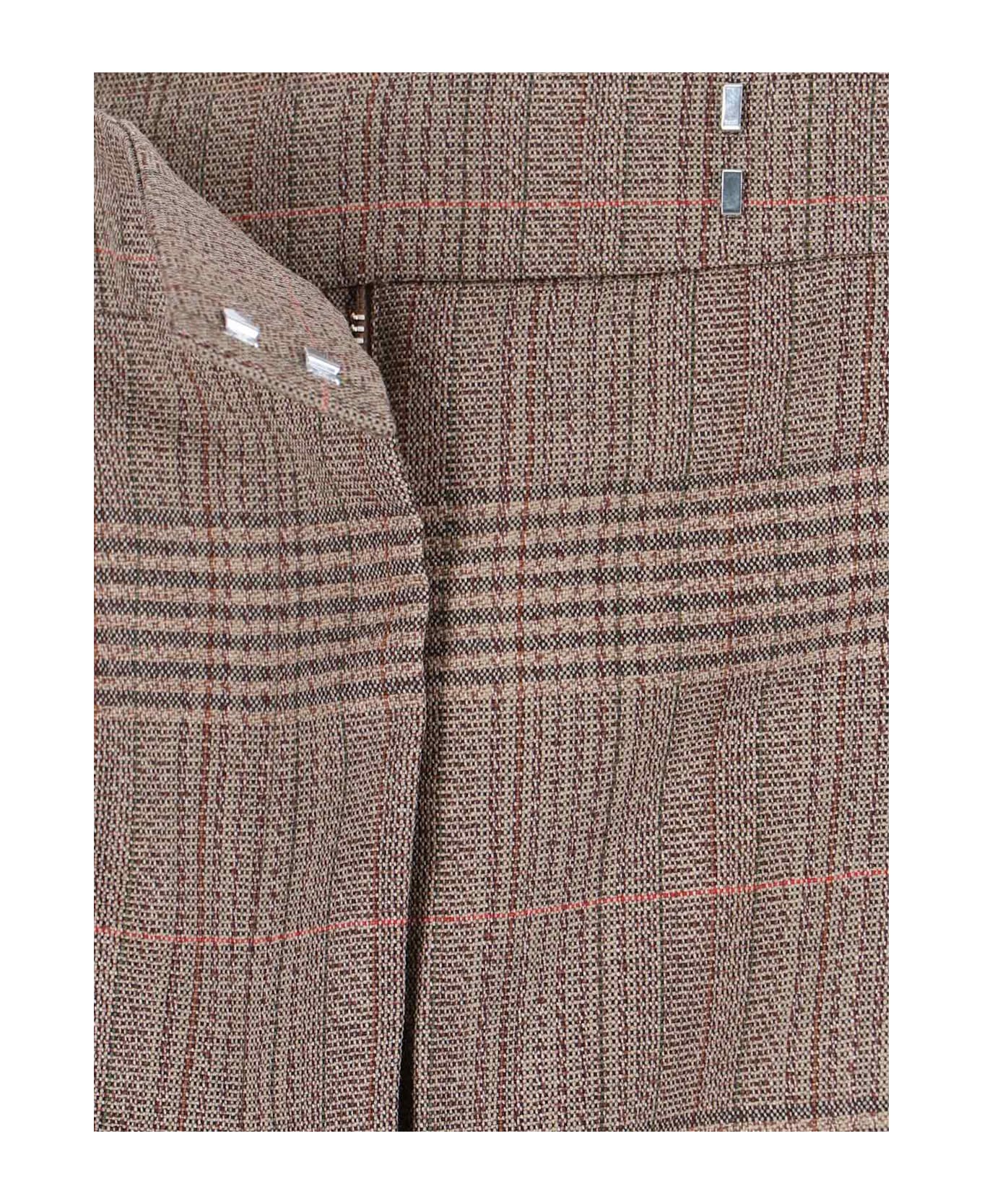 Róhe Straight Checked Pants - Brown