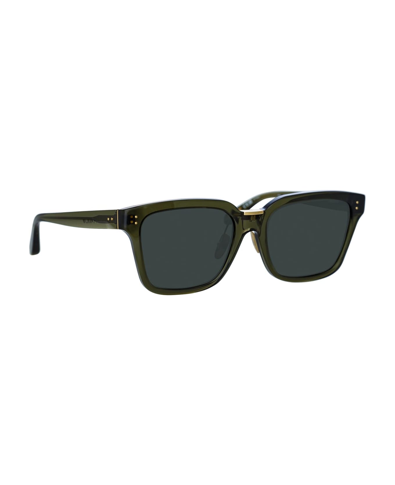 Linda Farrow Lfl1322 Translucent Green / Light Gold Sunglasses - Translucent Green / Light Gold