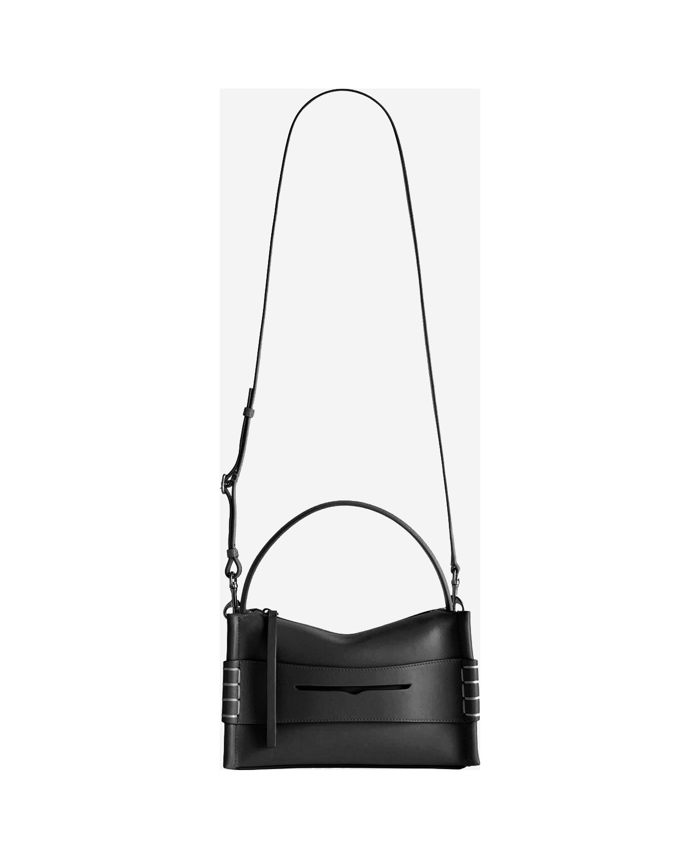 J.W. Anderson Leather Loafer Bag With Logo - Black