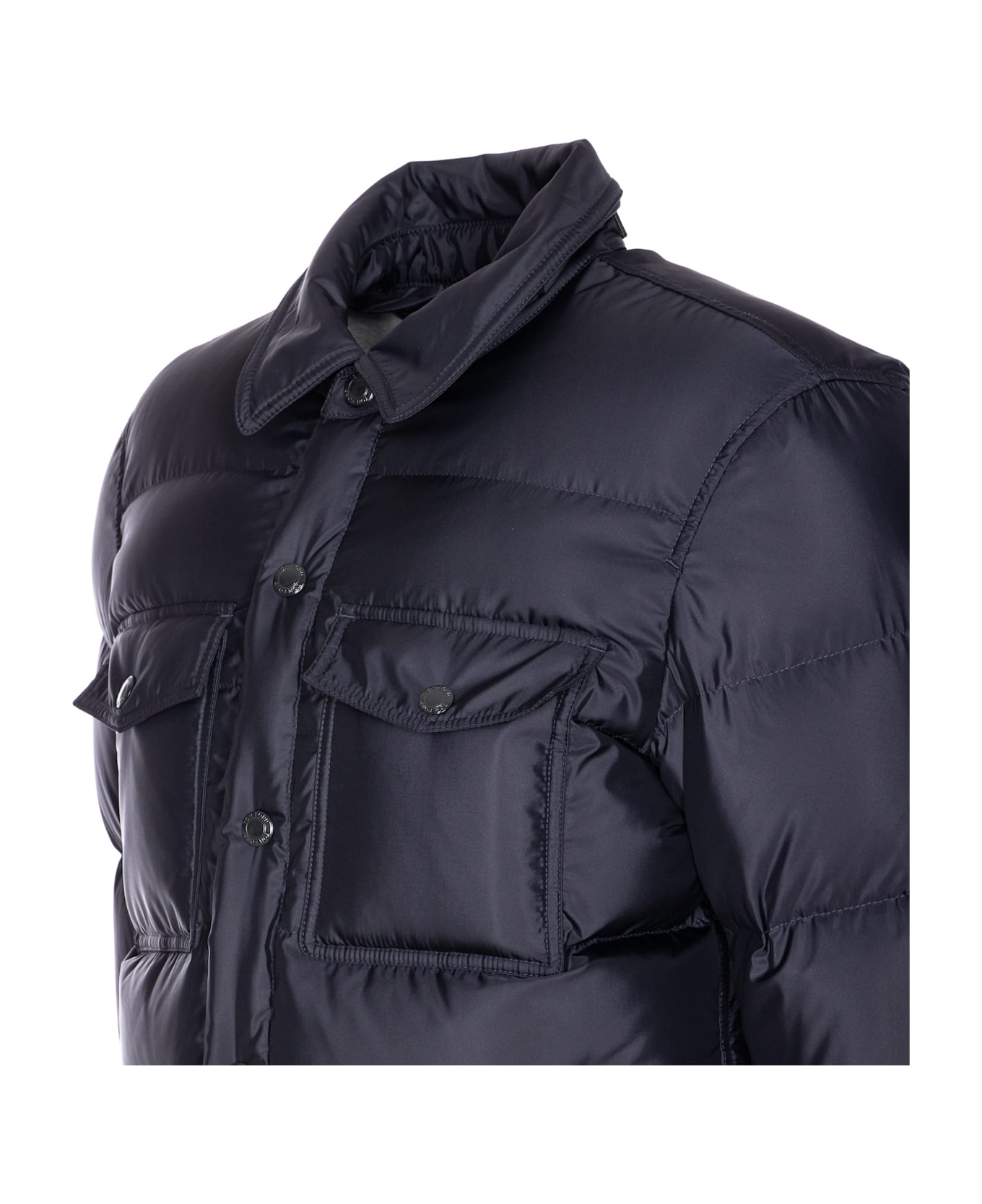 Tom Ford Techno Satin Down Jacket - BLUE