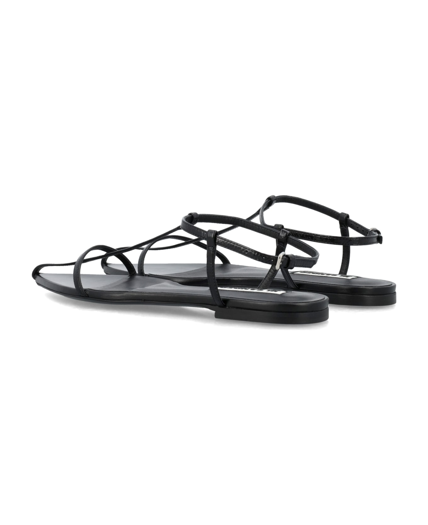 Jil Sander Flat Cage Sandals - BLACK