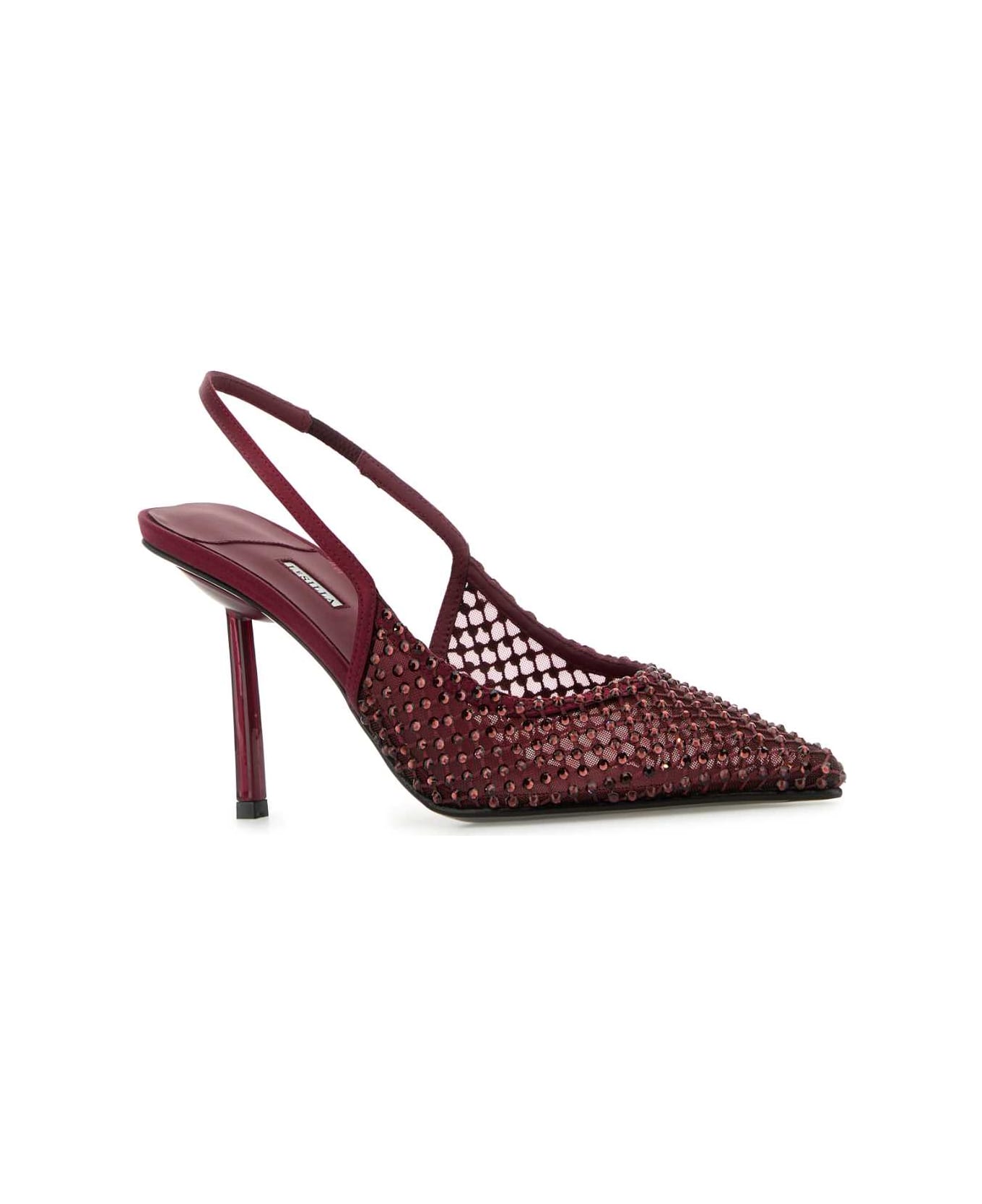 Le Silla Embellished Mesh Gilda Pumps - CHERRY