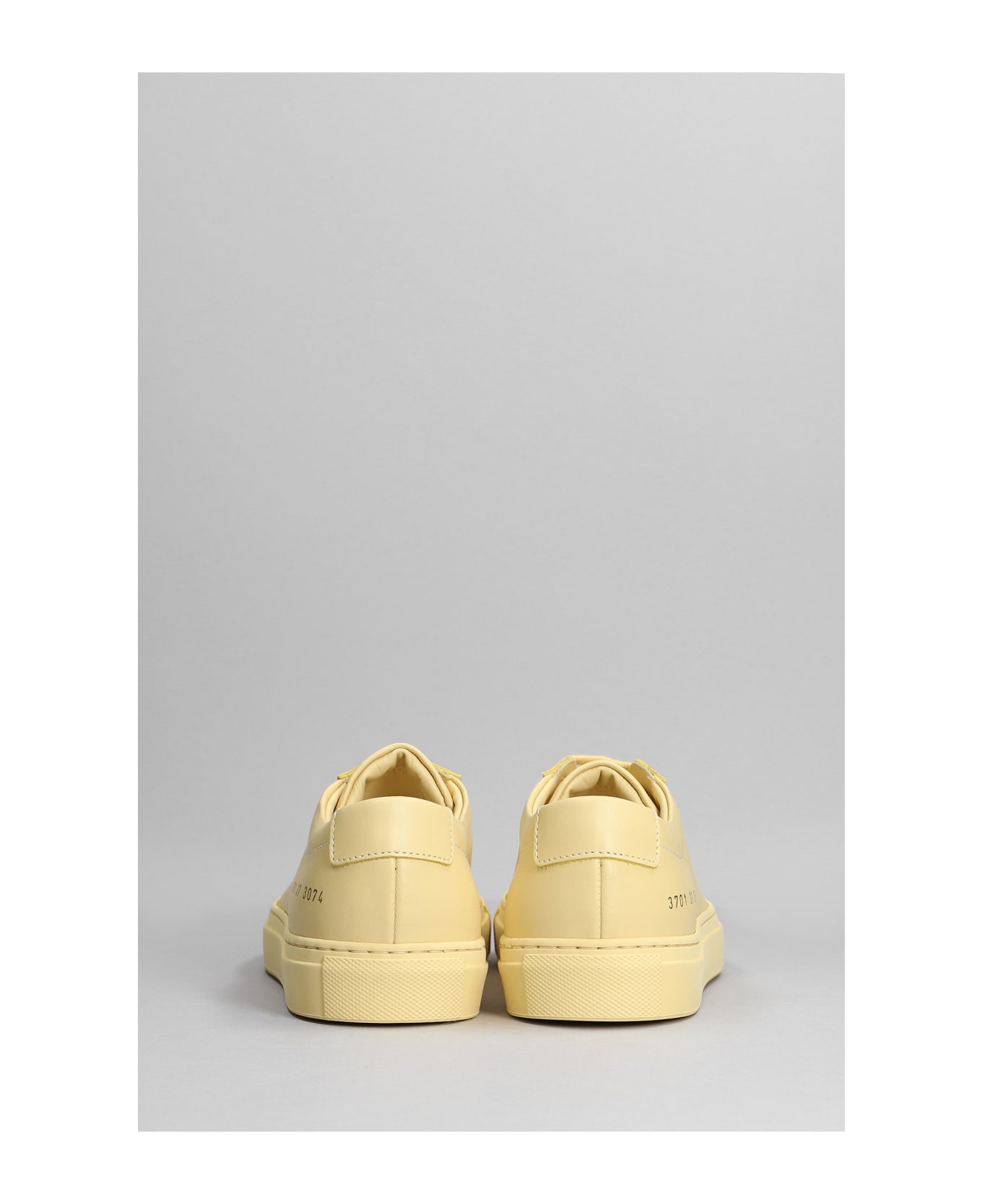Common Projects Achille Sneakers In Yellow Leather - Yellow スニーカー