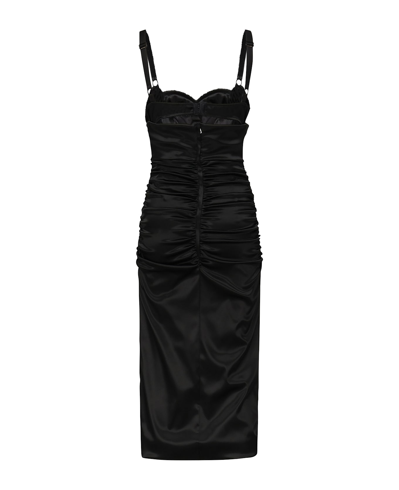 Dolce 
Gabbana Draped Midi Dress - Black
