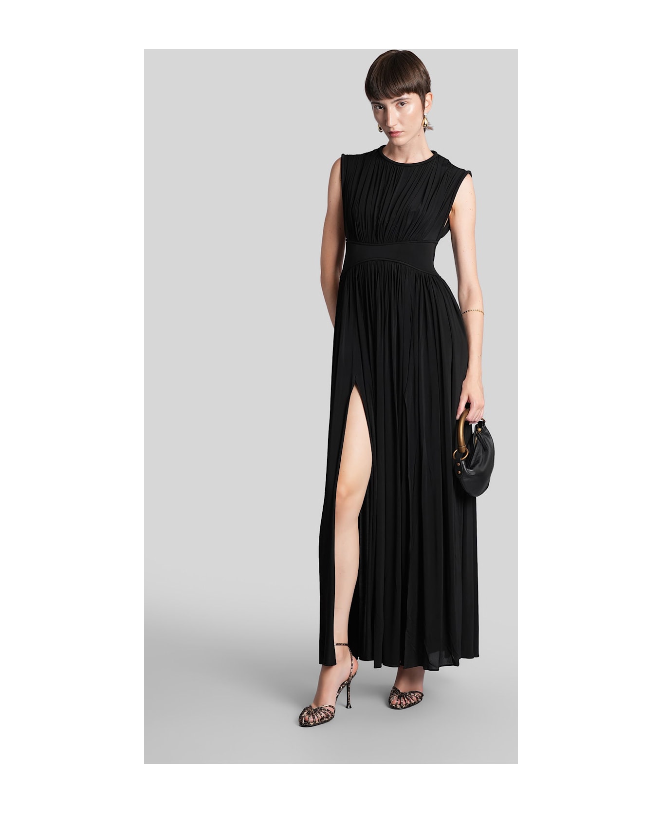 Zimmermann Long Dress In Black Viscose - black