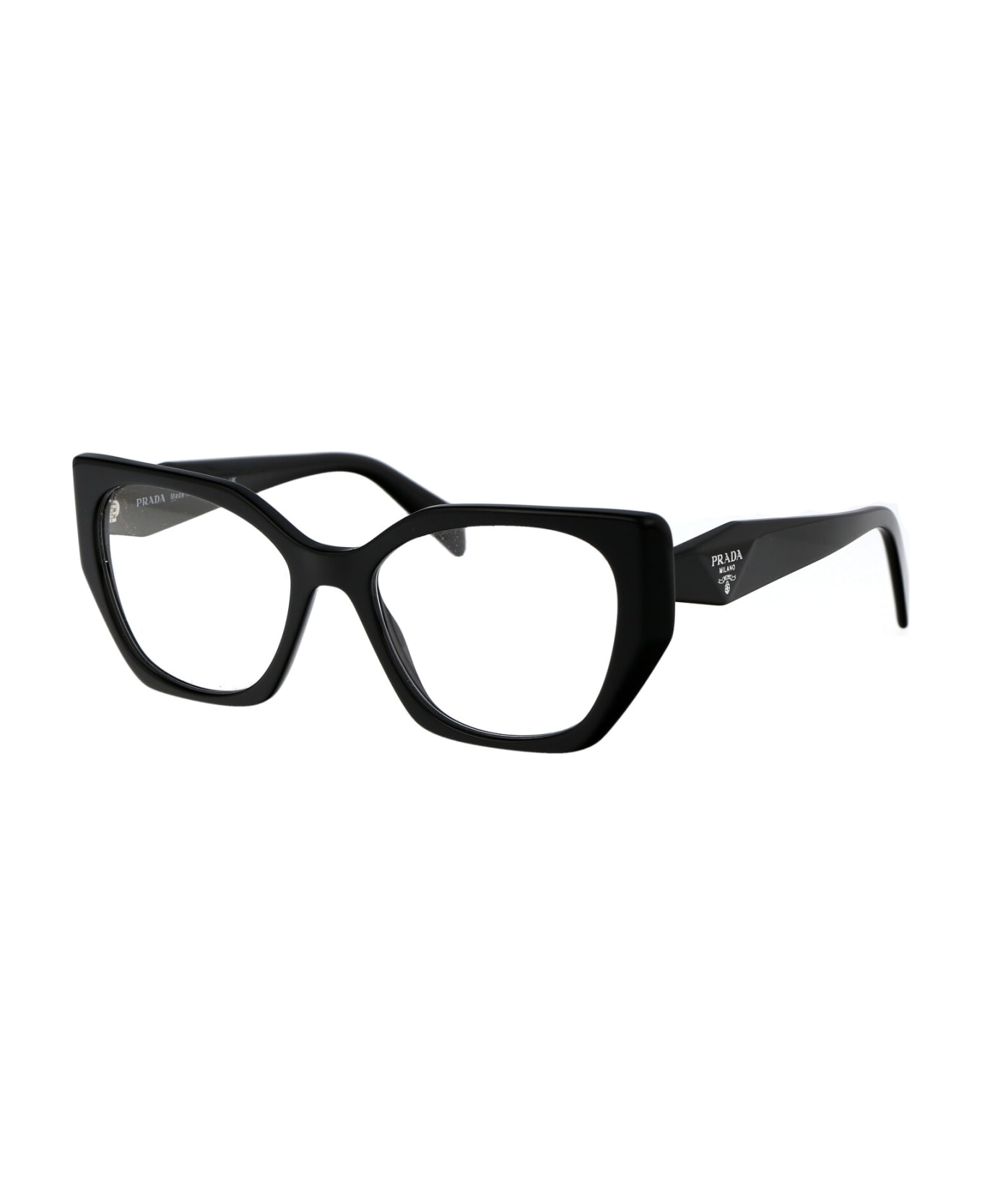 Prada Eyewear 0pr 18wv Glasses - 1AB1O1 BLACK アイウェア