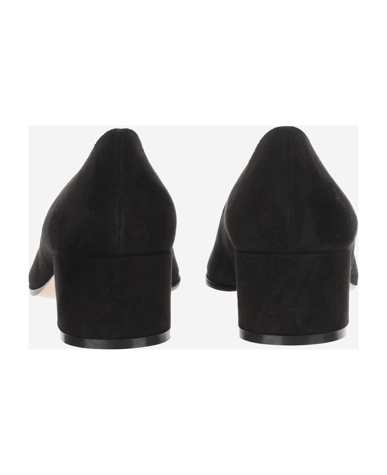 Gianvito Rossi Black Suede Pumps