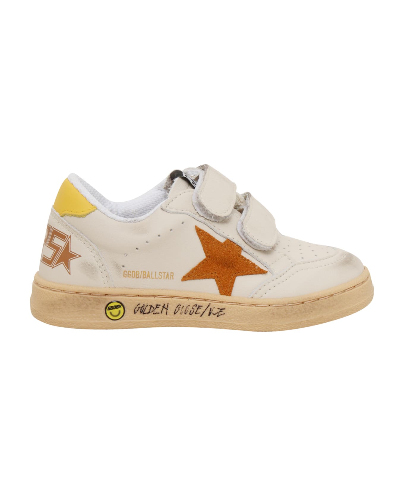 Golden Goose Ball Star Leather Upper Toe Heel And Spur Suede Star Signature Foxing - WHITE