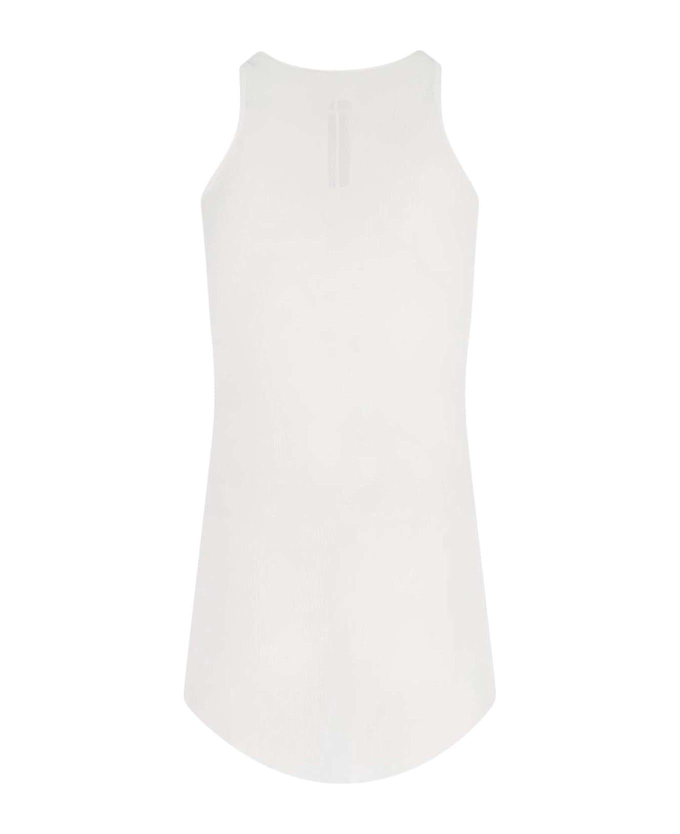 Rick Owens Viscose And Silk Tank Top - White