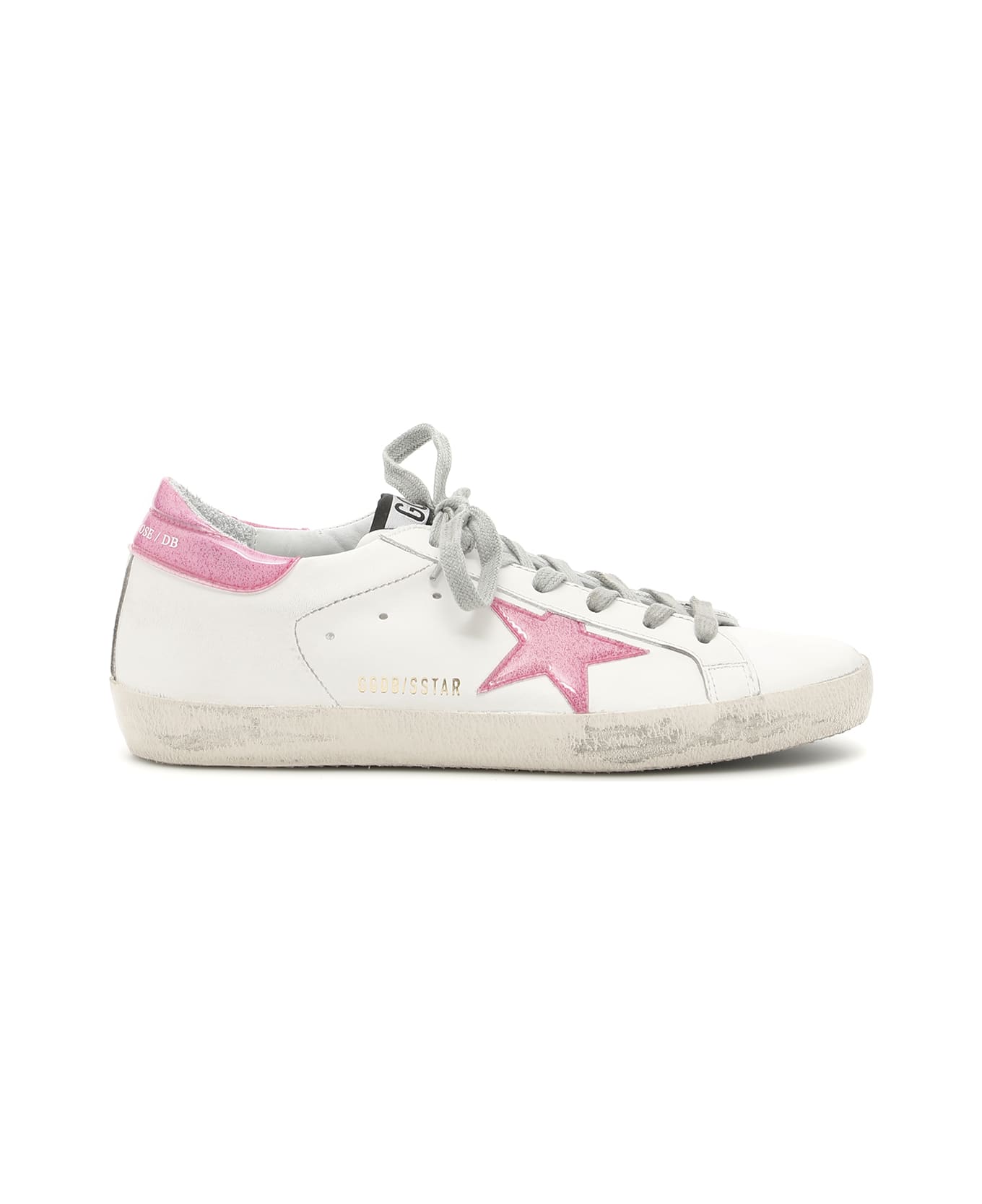 Golden Goose Superstar Sneakers - WHITE MAGENTA GLITTER|Bianco