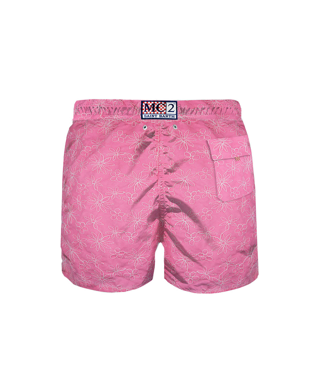 MC2 Saint Barth Pink Embroidered Swim Shorts - PINK