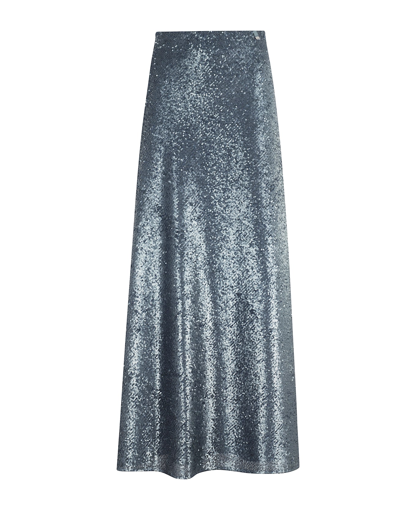 Herno Lunga Con Paillettes - Azzurro Grigio
