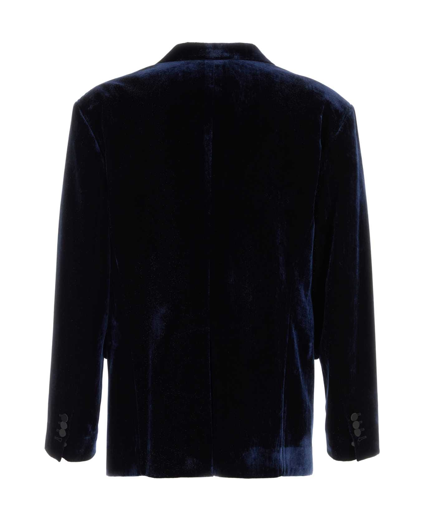 Dsquared2 Midnight Blue Velvet Blazer - NAVYBLUE