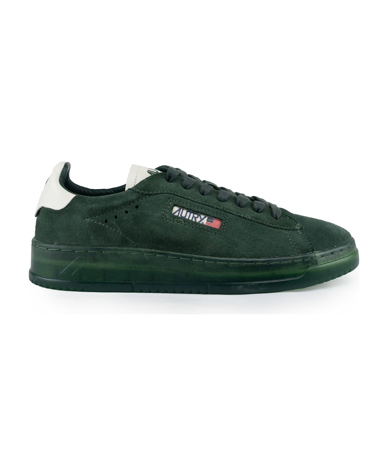 Autry Dallas Low Sneakers In Suede - Suede/leat bottle/marsh