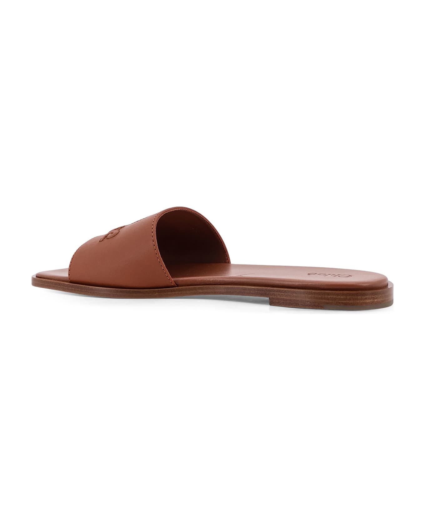 Chloé Leather Chloé Soleil Sandals - Ginger Brown