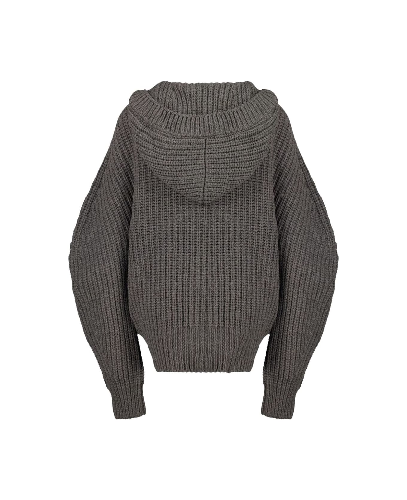 Stella McCartney Wool Hooded Cardigan - Grey