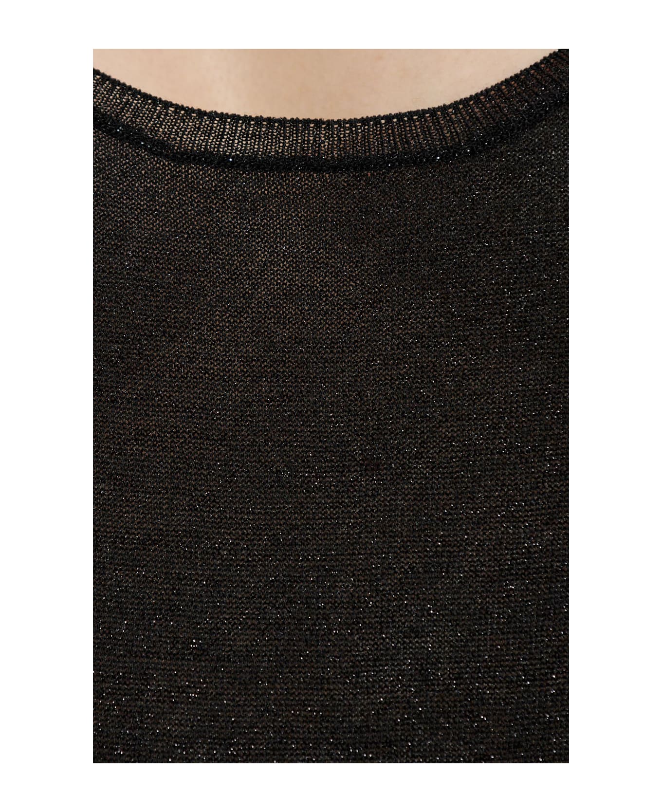 Saint Laurent Dress With Lurex Thread - BLACK