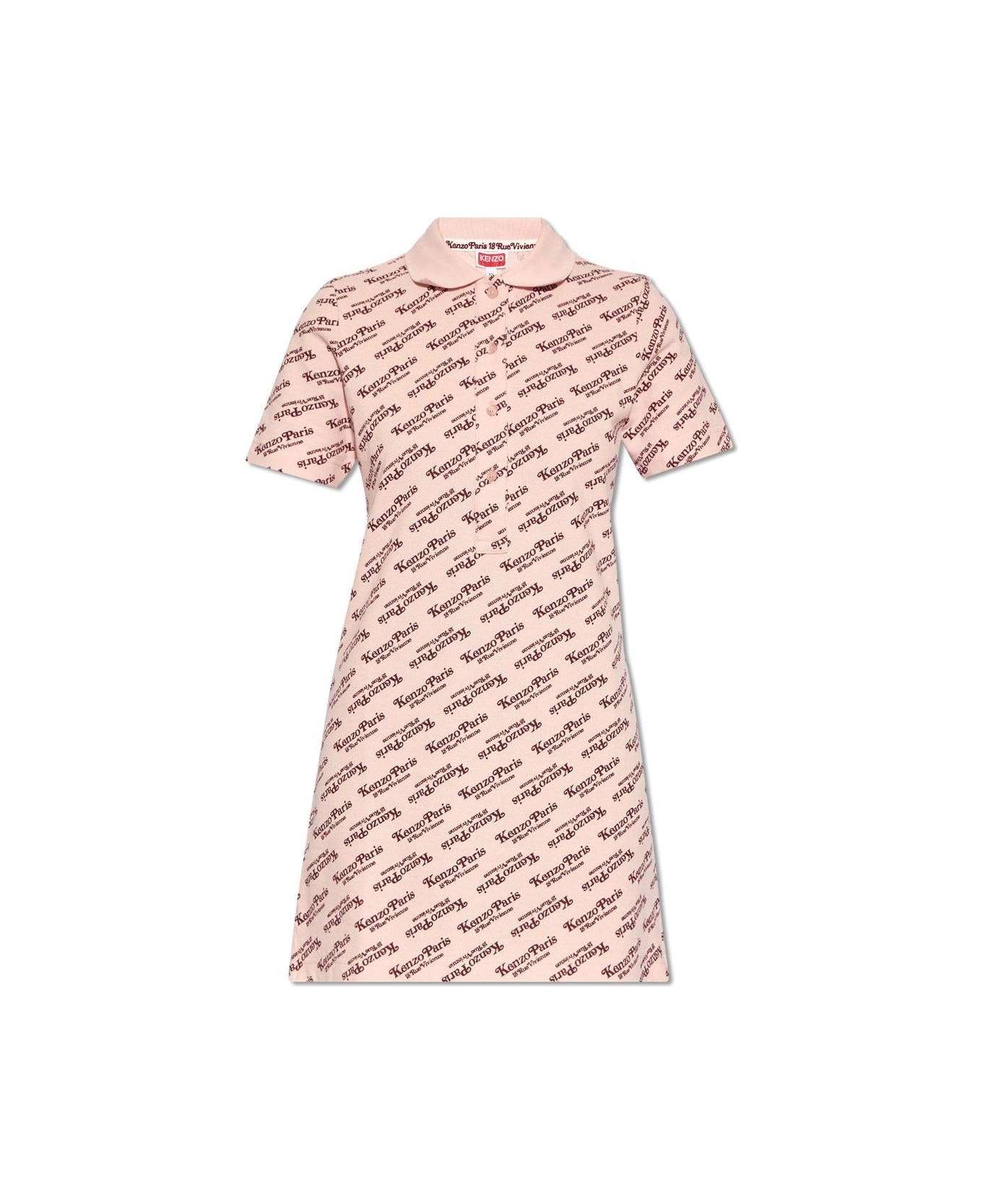 Kenzo By Verdy Monogram Mini Polo Dress - Rose clair