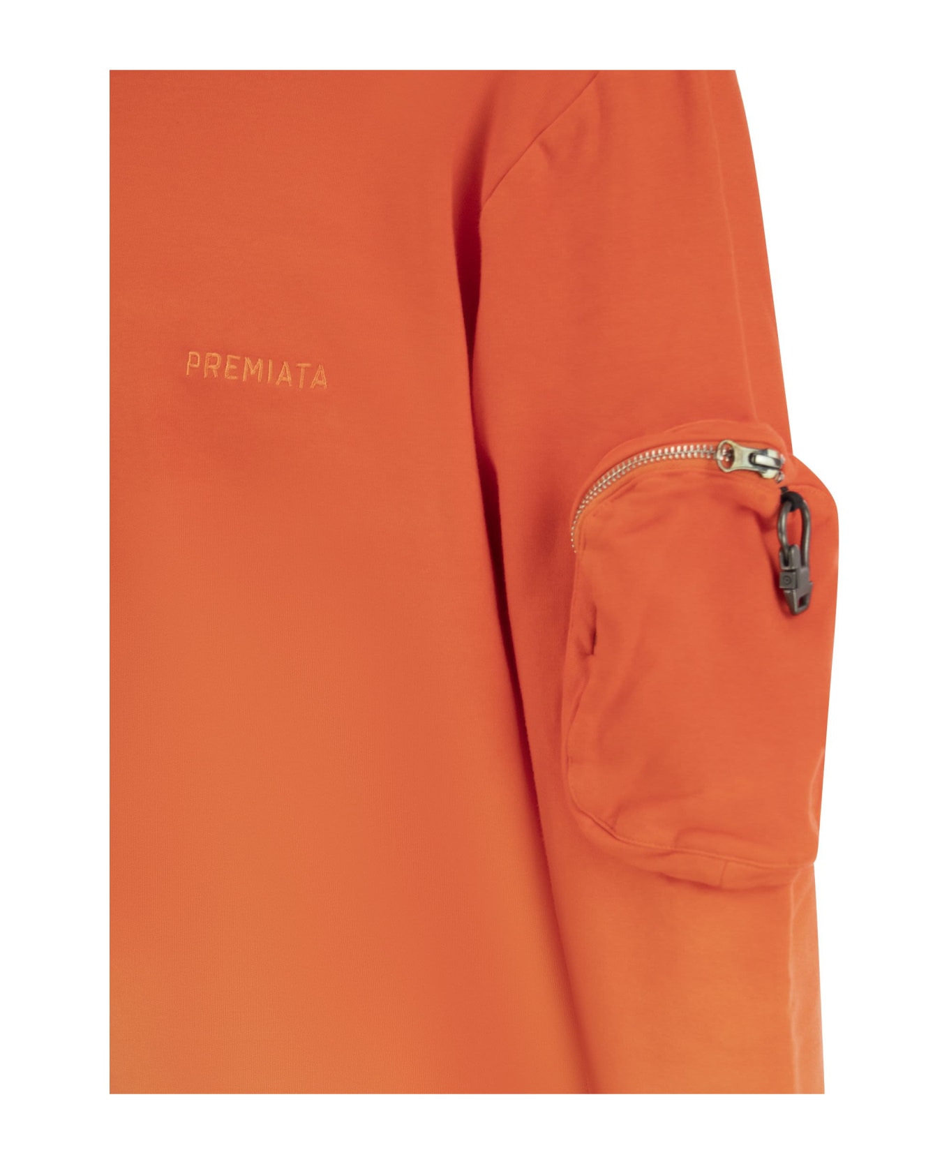 Premiata Crew-neck Sweatshirt With Logo - Orange